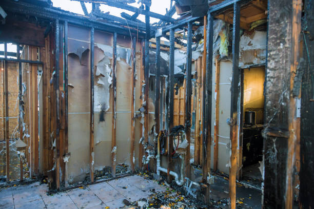 Professional Fire Damage Restoration technician working in Essington, PA